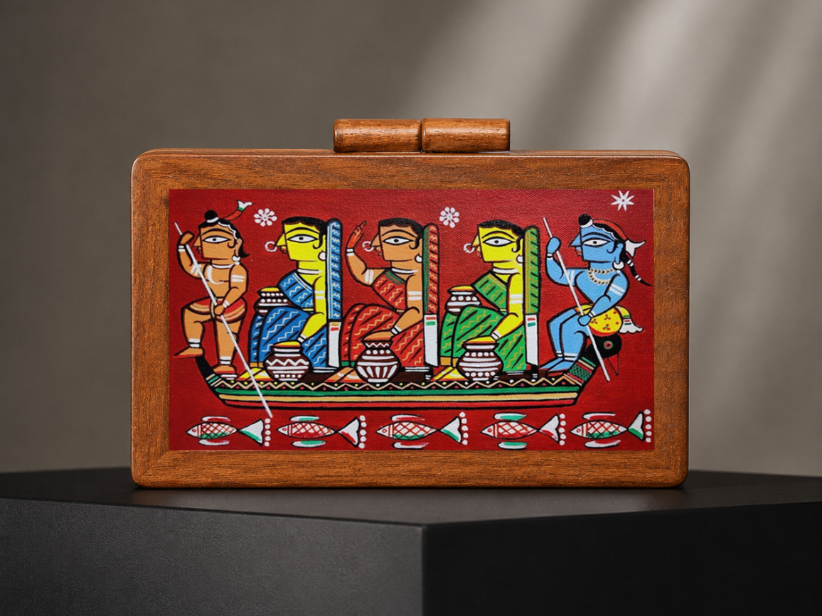 River of Heritage™  Handcrafted Folk Art Clutch