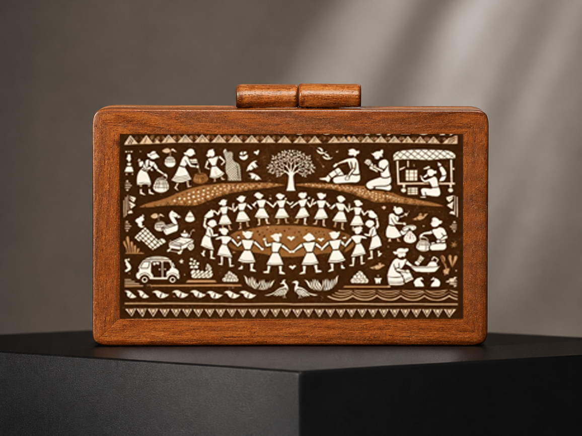 Roots of Harmony™  Handcrafted Tribal Heritage Art Clutch
